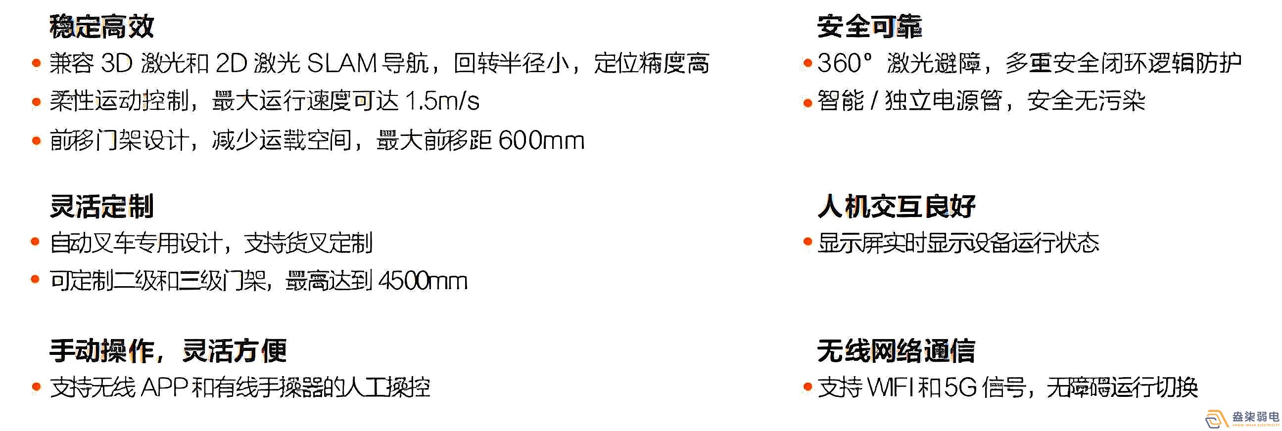 ?？?前移叉取式機(jī)器人F5-1600產(chǎn)品優(yōu)勢(shì)
